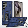 Military Grade Ring Holder Case with Camera Lens Cover for Samsung Galaxy S26 Ultra - Blue