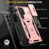 Military Grade Ring Holder Case with Camera Lens Cover for Samsung Galaxy S26 Ultra - Rose Gold