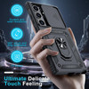 Military Grade Hybrid Case with Ring Grip and Camera Lens Protector for Samsung Galaxy S26 Ultra - Black