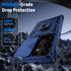 Military Grade Hybrid Case with Ring Grip and Camera Lens Protector for Samsung Galaxy S26 Ultra - Blue