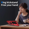 Military Grade Hybrid Case with Ring Grip and Camera Lens Protector for Samsung Galaxy S26 Ultra - Red