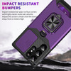 Military Grade All-In-One Ring Stand Card Case for Samsung Galaxy S26 Ultra - Purple