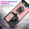 Military Grade All-In-One Ring Stand Card Case for Samsung Galaxy S26 Ultra - Rose Gold