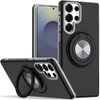 Circular Series Hybrid Case with Rotating Ring Stand for Samsung Galaxy S26 Ultra - Black