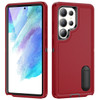 Military Grade Certified TUFF Hybrid Armor Case with Kickstand for Samsung Galaxy S26 Ultra - Red