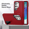 Military Grade Certified TUFF Hybrid Armor Case with Kickstand for Samsung Galaxy S26 Ultra - Red