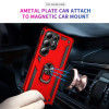 Military Grade Hybrid Case with Ring Grip for Samsung Galaxy S26 Ultra - Red