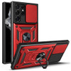 Military Grade Superior Series Hybrid Case with Ring Grip and Camera Lens Cover for Samsung Galaxy S26 Ultra - Red