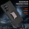 Military Grade Shockproof Hybrid Armor Case with Ring Grip for Samsung Galaxy S26 Ultra - Black