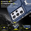Dual Layer MagSafe Case with Rotating Stand and Privacy Camera Cover for Samsung Galaxy S26 Ultra - Blue