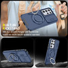 Dual Layer MagSafe Case with Rotating Stand and Privacy Camera Cover for Samsung Galaxy S26 Ultra - Blue