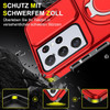 Dual Layer MagSafe Case with Rotating Stand and Privacy Camera Cover for Samsung Galaxy S26 Ultra - Red