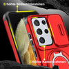 Dual Layer MagSafe Case with Rotating Stand and Privacy Camera Cover for Samsung Galaxy S26 Ultra - Red