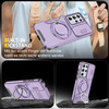 Dual Layer MagSafe Case with Rotating Stand and Privacy Camera Cover for Samsung Galaxy S26 Ultra - Purple