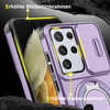 Dual Layer MagSafe Case with Rotating Stand and Privacy Camera Cover for Samsung Galaxy S26 Ultra - Purple