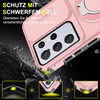 Dual Layer MagSafe Case with Rotating Stand and Privacy Camera Cover for Samsung Galaxy S26 Ultra - Pink