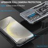 Military Grade Ring Holder Case with Camera Lens Cover for Samsung Galaxy S26 - Grey