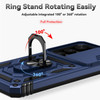 Military Grade Hybrid Case with Ring Grip and Camera Lens Protector for Samsung Galaxy S26 - Blue