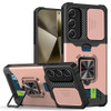 Military Grade All-In-One Ring Stand Card Case for Samsung Galaxy S26 - Rose Gold
