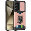 Military Grade All-In-One Ring Stand Card Case for Samsung Galaxy S26 - Rose Gold