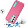 Military Grade Certified TUFF Hybrid Armor Case with Kickstand for Samsung Galaxy S26 - Hot Pink Teal
