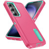 Military Grade Certified TUFF Hybrid Armor Case with Kickstand for Samsung Galaxy S26 - Hot Pink Teal
