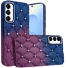 Floral Joy Diamond Crystal TPU Case for Samsung Galaxy S26 - Dark Blue Burgundy