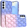 Floral Joy Diamond Crystal TPU Case for Samsung Galaxy S26 - Light Blue Pink