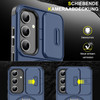 Dual Layer MagSafe Case with Rotating Stand and Privacy Camera Cover for Samsung Galaxy S26 - Blue