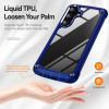 Military Grade Tough Shield Snap-on Transparent Case for Samsung Galaxy S26 Plus - Blue