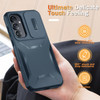 Combat Tough Series Hybrid Case with Camera Lens Cover for Samsung Galaxy S26 Plus - Blue
