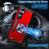 Military Grade Robust Series Dual Layer Hybrid Case with Ring Grip for Samsung Galaxy S26 Plus - Red