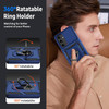 Military Grade Hybrid Case with Ring Grip and Camera Lens Protector for Samsung Galaxy S26 Plus - Blue