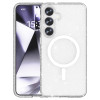 Crystal Glitter Fusion Case with MagSafe Magnetic Ring for Samsung Galaxy S26 Plus - Clear