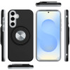 Circular Series Hybrid Case with Rotating Ring Stand for Samsung Galaxy S26 Plus - Black