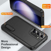 Military Grade Certified TUFF Hybrid Armor Case with Kickstand for Samsung Galaxy S26 Plus - Black