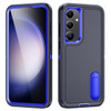 Military Grade Certified TUFF Hybrid Armor Case with Kickstand for Samsung Galaxy S26 Plus - Black Blue
