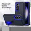 Military Grade Certified TUFF Hybrid Armor Case with Kickstand for Samsung Galaxy S26 Plus - Black Blue