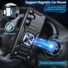 Military Grade Robust Series Dual Layer Hybrid Case with Ring Grip for Samsung Galaxy A37 5G - Black