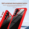 Military Grade Tough Shield Snap-on Transparent Case for Samsung Galaxy S25 FE - Red