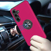 360 Rotating Ring Grip Hybrid Case for Samsung Galaxy S25 FE - Hot Pink