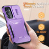 Combat Tough Series Hybrid Case with Camera Lens Cover for Samsung Galaxy S25 FE - Purple
