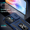 Military Grade Ring Holder Case with Camera Lens Cover for Samsung Galaxy S25 FE - Blue