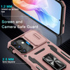 Military Grade Ring Holder Case with Camera Lens Cover for Samsung Galaxy S25 FE - Rose Gold