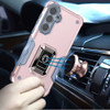 Military Grade Shockproof Hybrid Armor Case with Ring Grip for Samsung Galaxy S25 FE - Rose Gold