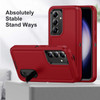 Military Grade Certified TUFF Hybrid Armor Case with Kickstand for Samsung Galaxy S25 FE - Red