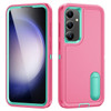 Military Grade Certified TUFF Hybrid Armor Case with Kickstand for Samsung Galaxy S25 FE - Hot Pink Teal