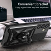 Military Grade Superior Series Hybrid Case with Ring Grip and Camera Lens Cover for Samsung Galaxy S25 FE - Black