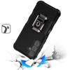 Military Grade Shockproof Hybrid Armor Case with Ring Grip for Samsung Galaxy S25 FE - Black