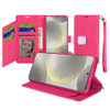 Extra Series Essential Leather Wallet Stand Case for Samsung Galaxy S25 FE - Pink